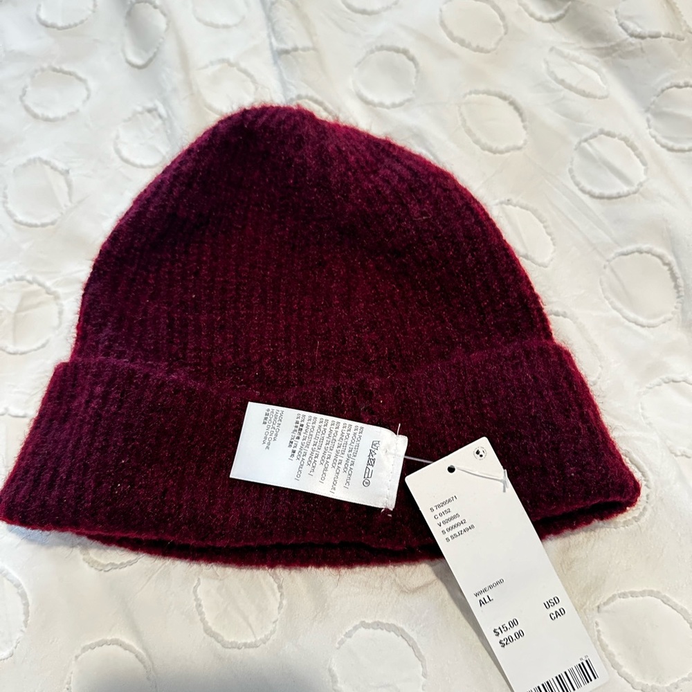 Burgundy Urban Outfitters beanie